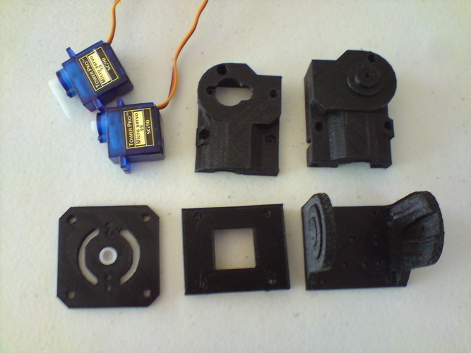 Super Ultra Compact Pan/Tilt Camera Mount - V2 3D Print 114967 Super Ultra Compact Pan/Tilt Camera Mount - V2 3D Print 114967