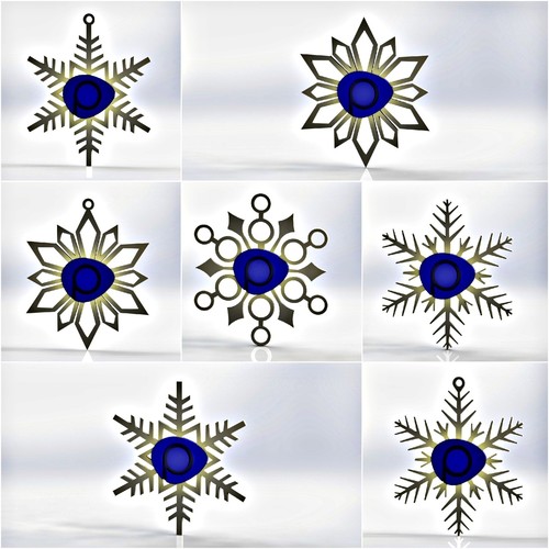 Pinshape snowflake 3D Print 115159 Pinshape snowflake 3D Print 115159