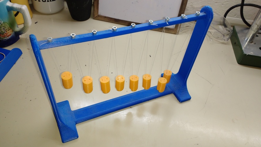 Pendulum Wave: Relating Wavelength to Frequency 3D Print 115500