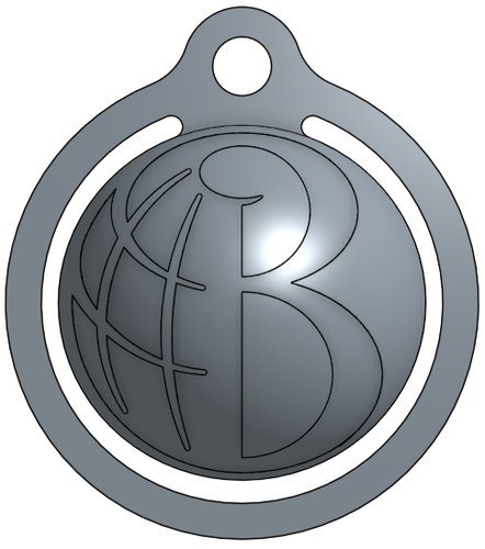 Babson Globe Keychain 3D Print 115777