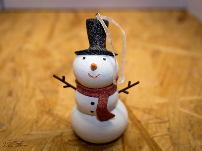 Snowman Christmas Ornament 3D Print 115997