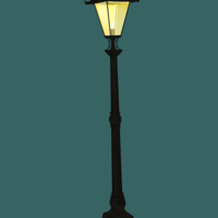 Small Old Street Lamp (High Detail) 3D Printing 116001
