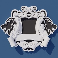 Small Family Crest 3D Printing 116093