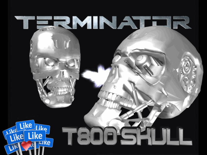 T800 Skull - Terminator 3D Print 116549