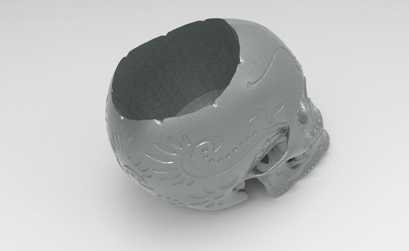 SUGAR SKULL (UPDATED) Added new file 12-1-16 3D Print 116722