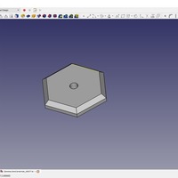 Small 25mm (across flat) Hexbase with 3mm hole 3D Printing 116838