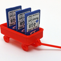 Small Red Wagon and possible SD card holder 3D Printing 116868