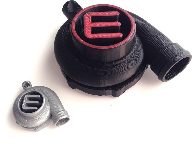 Turbocharger Keychain 3D Print 116933 Turbocharger Keychain 3D Print 116933