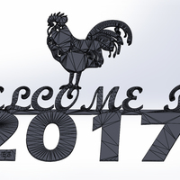 Small Welcome to 2017 Rooster - 2017 — A Rooster Year!  3D Printing 117205