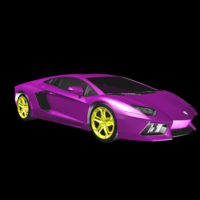 Small Purple Lamborghini 3D Printing 117541