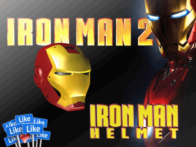 Iron Man Helmet (High Res) 3D Print 117562