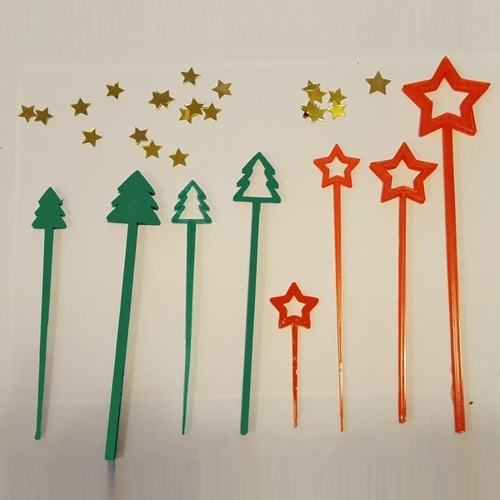 HOLIDAY PARTY PICKS AND SWIZZLE STICKS 3D Print 117740