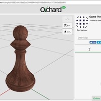 Small Pawn Chess Piece  3D Printing 117771