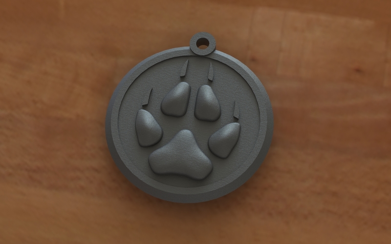 Wolf keychain 3D Print 117801
