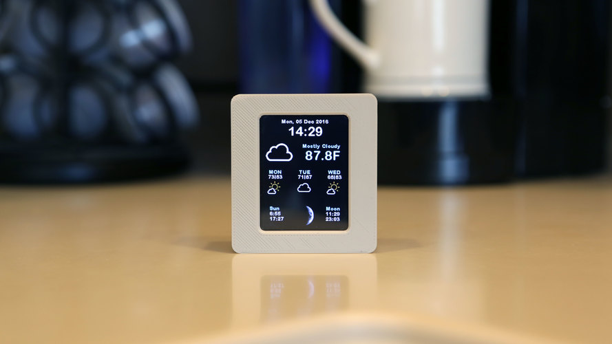 ESP8266 WiFi Weather Station with Color TFT Display 3D Print 117823