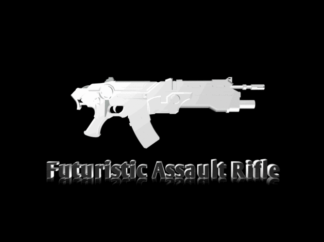 Futuristic Assault Rifle 3D Print 117942