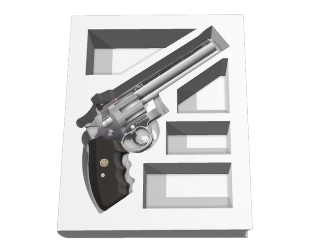 The Secret Book Box & Gun (Colt Python .357 Magnum) 3D Print 118099