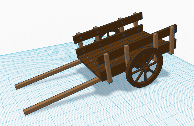 Simple Wooden Cart 3D Print 118528