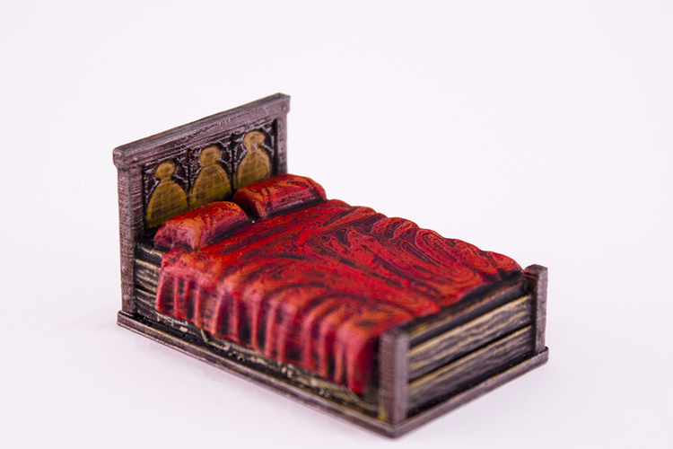 HG3D Household Bed - 28mm 3D Print 118928 HG3D Household Bed - 28mm 3D Print 118928