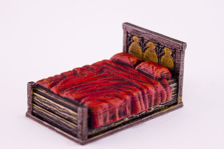 HG3D Household Bed - 28mm 3D Print 118929 HG3D Household Bed - 28mm 3D Print 118929
