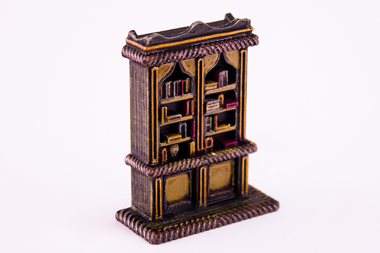 HG3D Household Bookcase- 28mm 3D Print 118938 HG3D Household Bookcase- 28mm 3D Print 118938