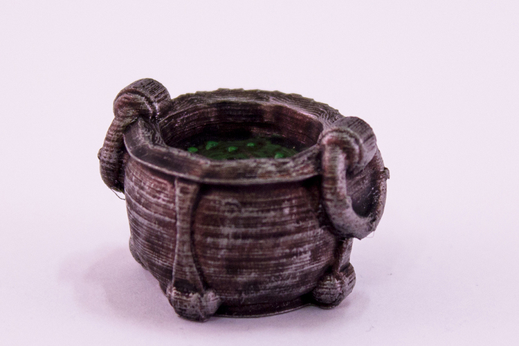 HG3D Household Cauldron- 28mm 3D Print 118946 HG3D Household Cauldron- 28mm 3D Print 118946