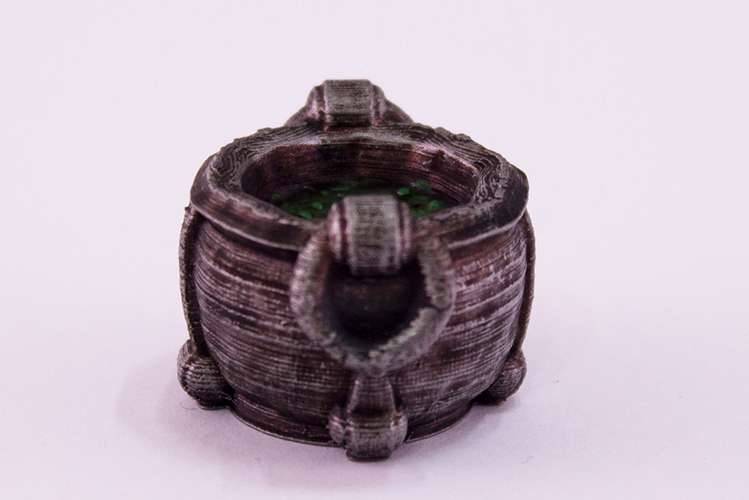 HG3D Household Cauldron- 28mm 3D Print 118948 HG3D Household Cauldron- 28mm 3D Print 118948