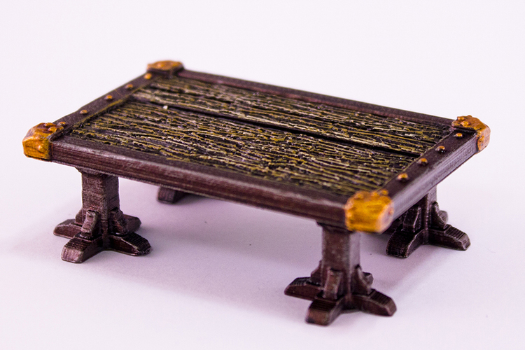 HG3D Household Table - 28mm 3D Print 118965 HG3D Household Table - 28mm 3D Print 118965