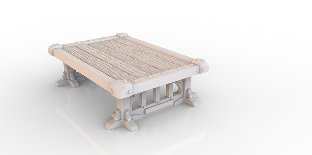 HG3D Household Table - 28mm 3D Print 118969 HG3D Household Table - 28mm 3D Print 118969