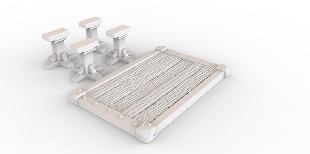 HG3D Household Table - 28mm 3D Print 118971 HG3D Household Table - 28mm 3D Print 118971