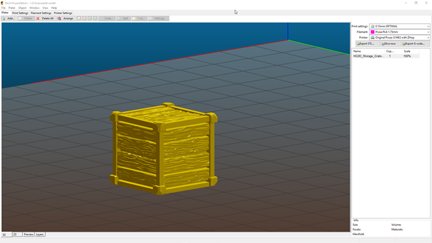 HG3D Storage Crate - 28mm 3D Print 118985 HG3D Storage Crate - 28mm 3D Print 118985
