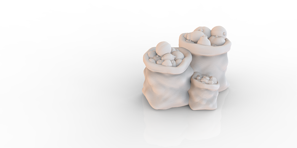 HG3D Storage Sacks - 28mm 3D Print 119009 HG3D Storage Sacks - 28mm 3D Print 119009
