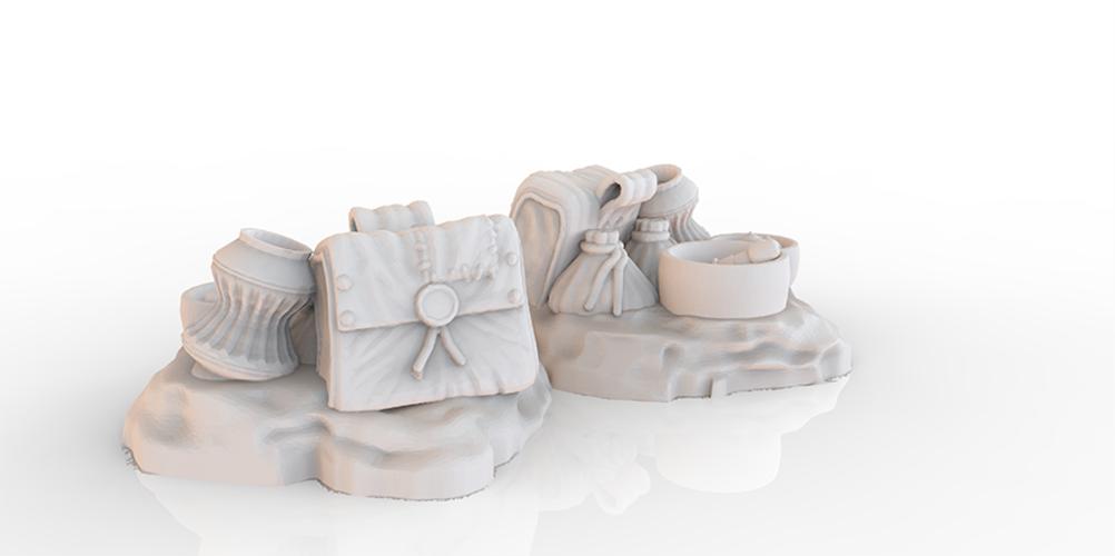 HG3D Storage Satchels - 28mm 3D Print 119022 HG3D Storage Satchels - 28mm 3D Print 119022