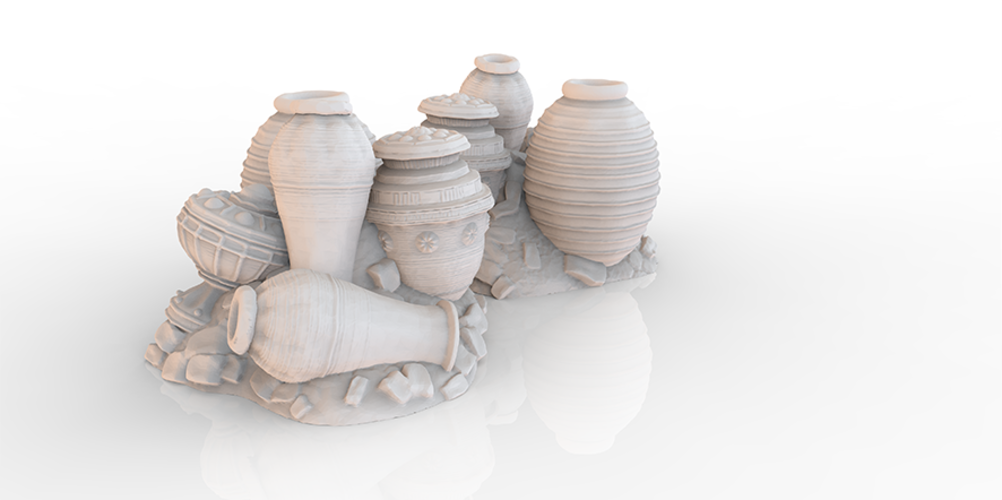 HG3D Storage Urns - 28mm 3D Print 119051 HG3D Storage Urns - 28mm 3D Print 119051