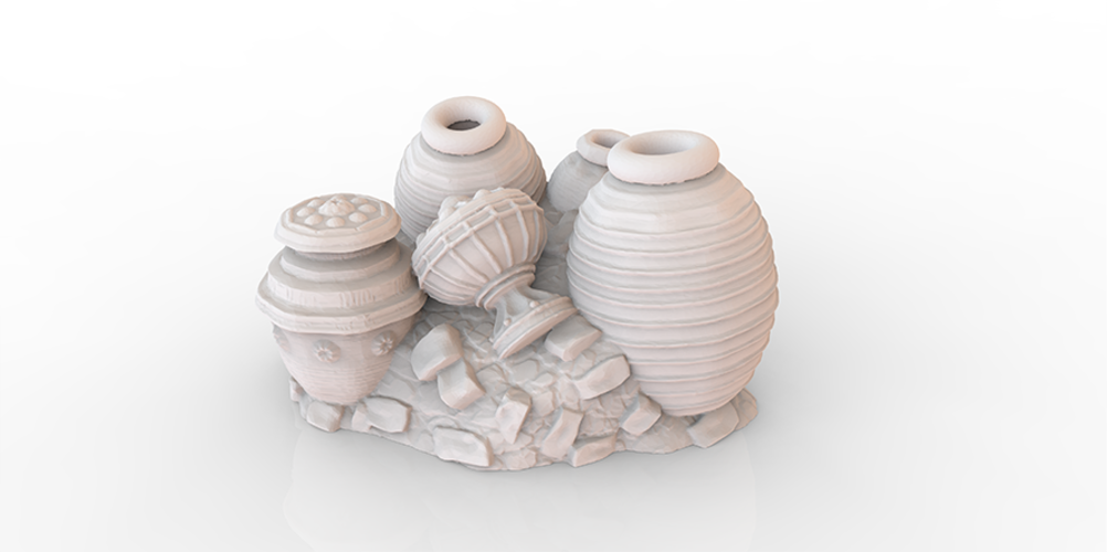 HG3D Storage Urns - 28mm 3D Print 119053 HG3D Storage Urns - 28mm 3D Print 119053