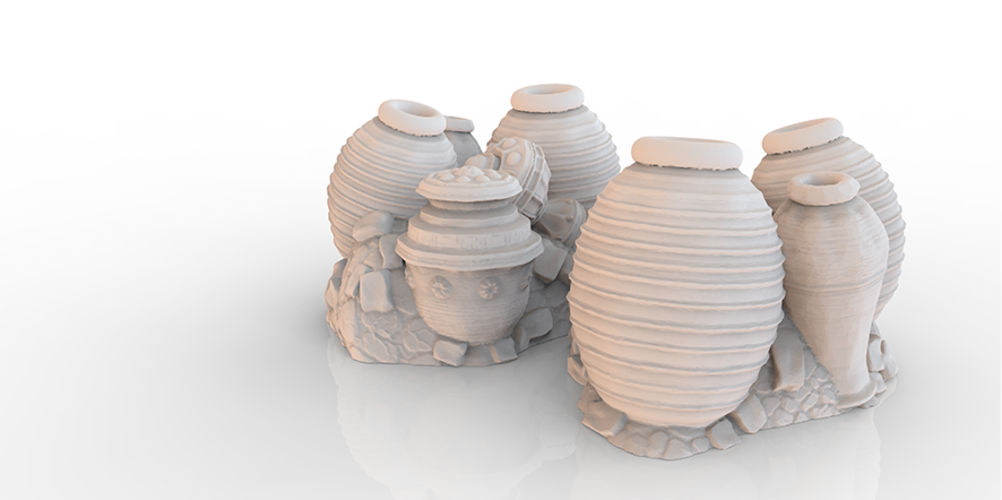 HG3D Storage Urns - 28mm 3D Print 119054 HG3D Storage Urns - 28mm 3D Print 119054