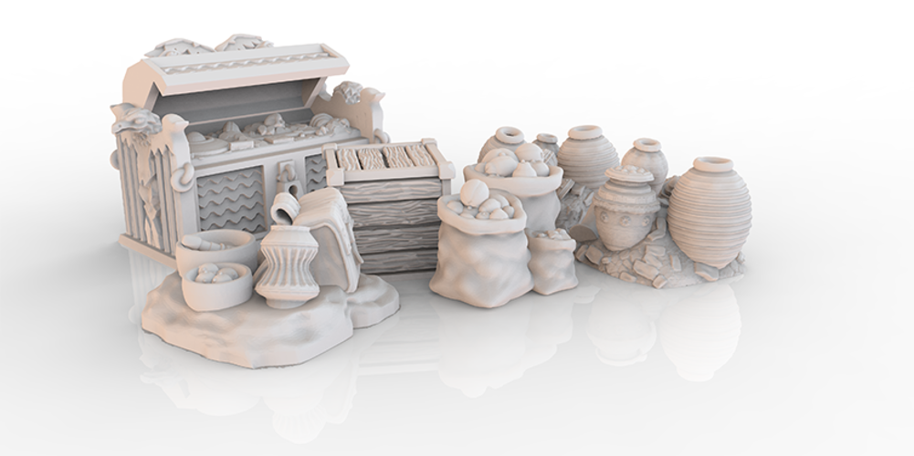 HG3D Storage Pack - 28mm 3D Print 119071 HG3D Storage Pack - 28mm 3D Print 119071