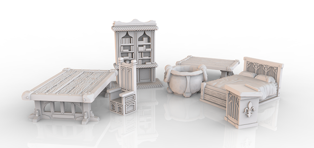 HG3D Household & Storage Mega Pack - 28mm 3D Print 119112 HG3D Household & Storage Mega Pack - 28mm 3D Print 119112