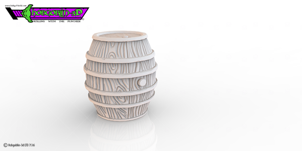HG3D Dungeon Barrel - 28mm 3D Print 119727 HG3D Dungeon Barrel - 28mm 3D Print 119727