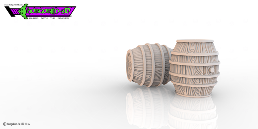 HG3D Dungeon Barrel - 28mm 3D Print 119729 HG3D Dungeon Barrel - 28mm 3D Print 119729