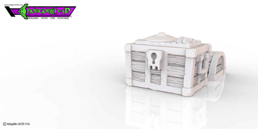 HG3D Dungeon Chest - 28mm 3D Print 119734 HG3D Dungeon Chest - 28mm 3D Print 119734