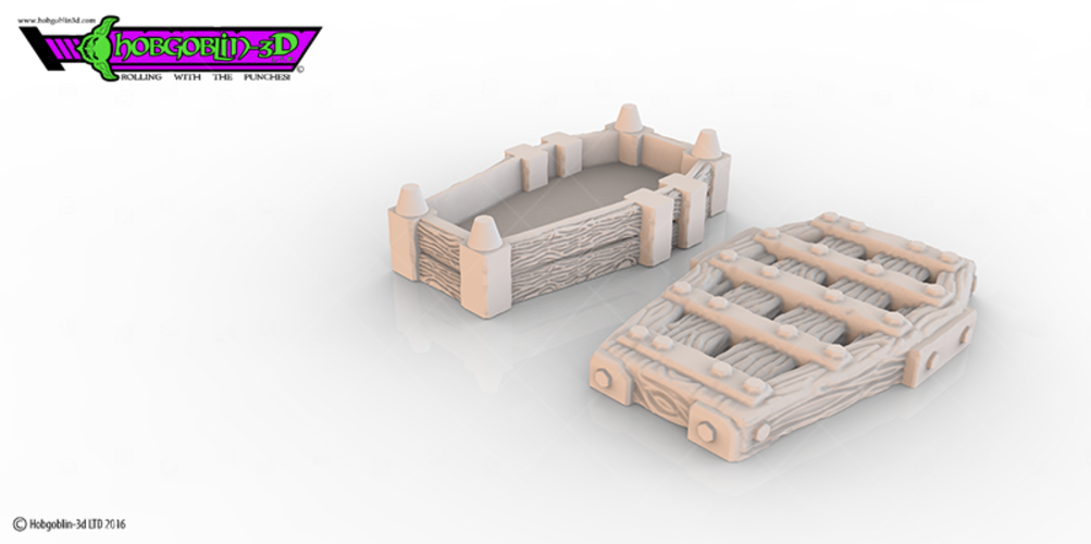 HG3D Dungeon Coffin - 28mm 3D Print 119738 HG3D Dungeon Coffin - 28mm 3D Print 119738