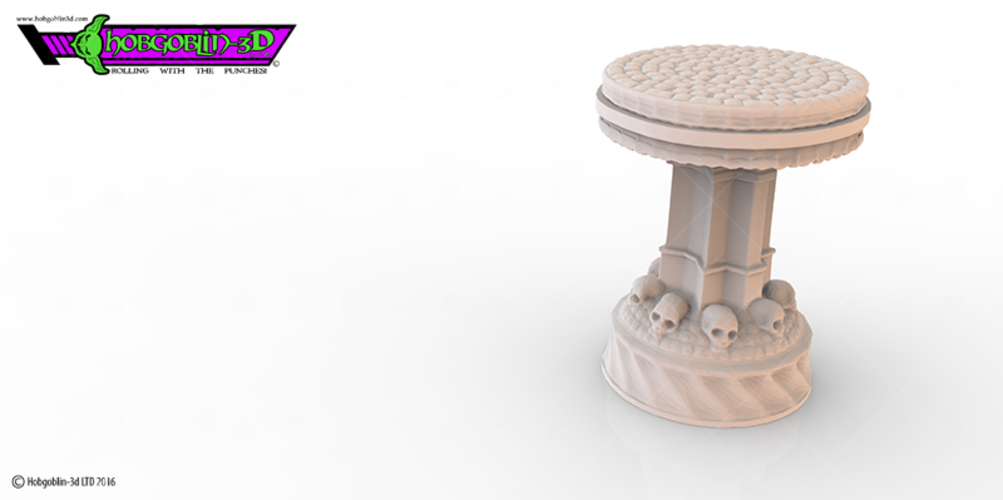 HG3D Dungeon Item Pedestal - 28mm 3D Print 119745 HG3D Dungeon Item Pedestal - 28mm 3D Print 119745