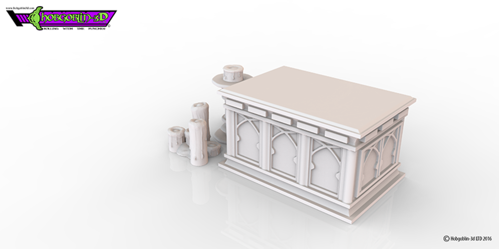 HG3D Worship Altar - 28mm 3D Print 119750 HG3D Worship Altar - 28mm 3D Print 119750