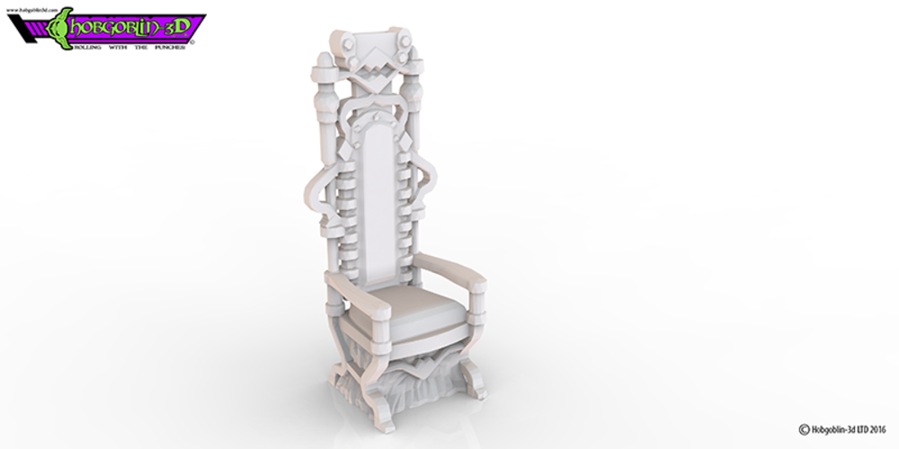 HG3D Worship Comfy Chair - 28mm 3D Print 119755 HG3D Worship Comfy Chair - 28mm 3D Print 119755