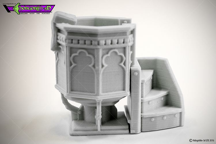 HG3D Worship Pulpit- 28mm 3D Print 119771 HG3D Worship Pulpit- 28mm 3D Print 119771