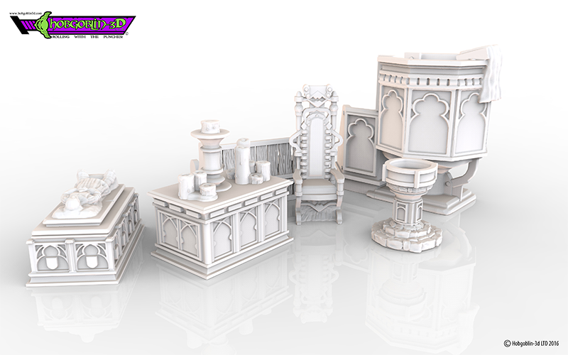 HG3D Worship Pack- 28mm 3D Print 119778 HG3D Worship Pack- 28mm 3D Print 119778