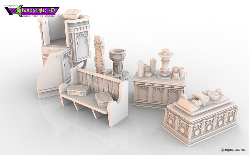HG3D Worship Pack- 28mm 3D Print 119779 HG3D Worship Pack- 28mm 3D Print 119779