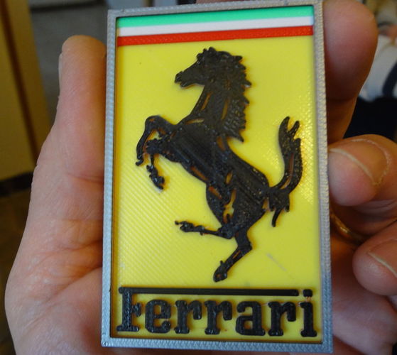6 colors Ferrari logo 3D Print 120051