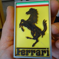 Small 6 colors Ferrari logo 3D Printing 120051